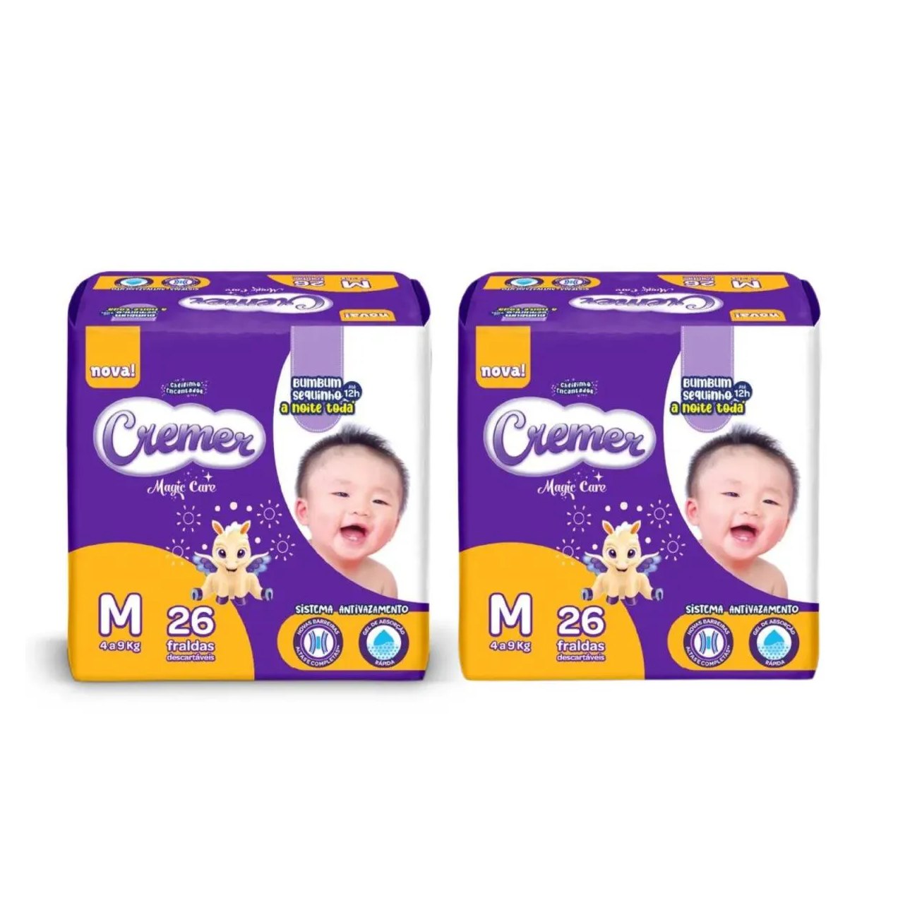 Kit C2 Fralda Disney Magic Tamanho M C/26 unidades – Cremer