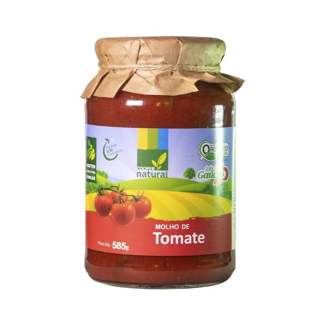 Molho de Tomate Orgânico Coopernatural 585g U Unica