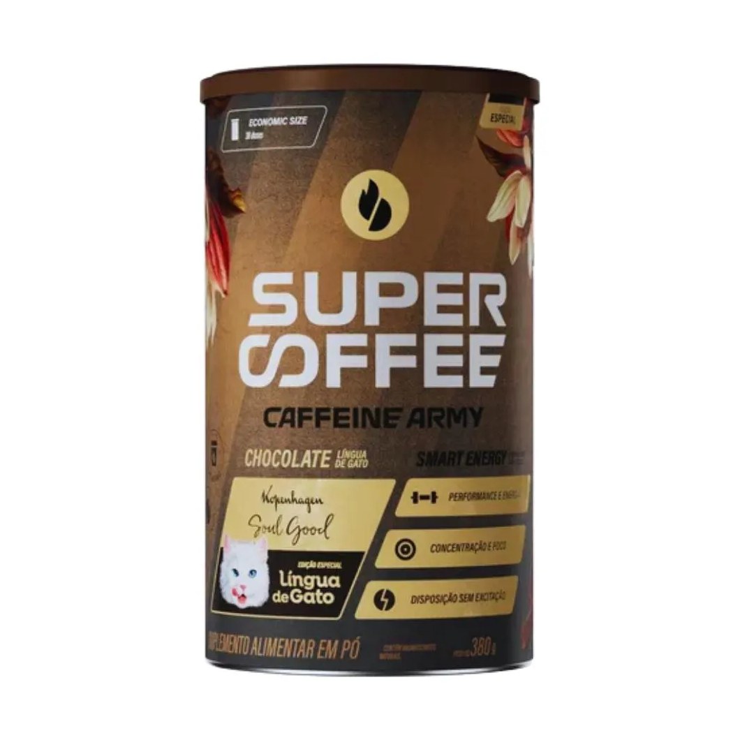 Supercoffee Língua de Gato Caffeine Army 380g U Unica