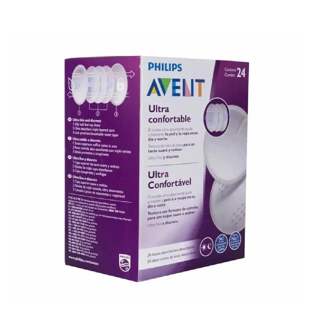 Absorvente de Seios Descartáveis 24Und Philips Avent
