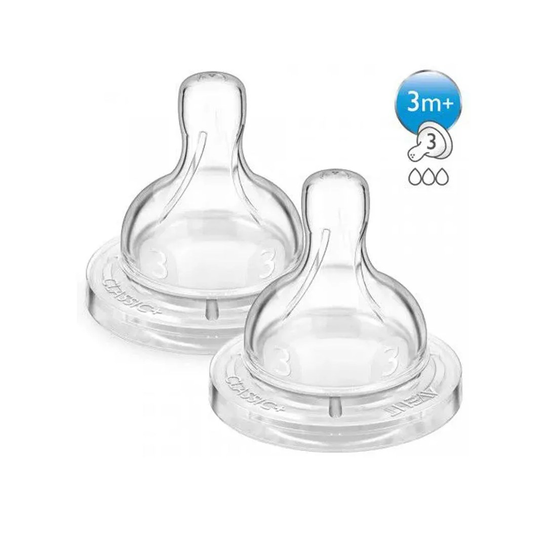 Bico para Mamadeira Classic N.3 +3Meses 2Und Philips Avent