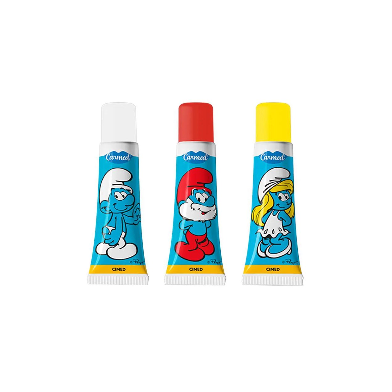 Hidratante Labial Carmed Os Smurfs Blueberry Incolor 10g