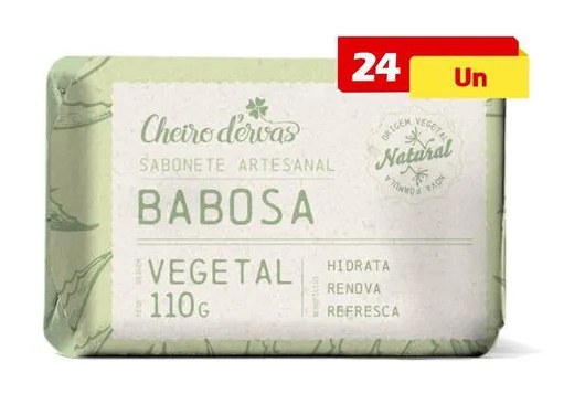 Sabonete de Babosa 24 X 110g Artesanal Cheiro de Ervas