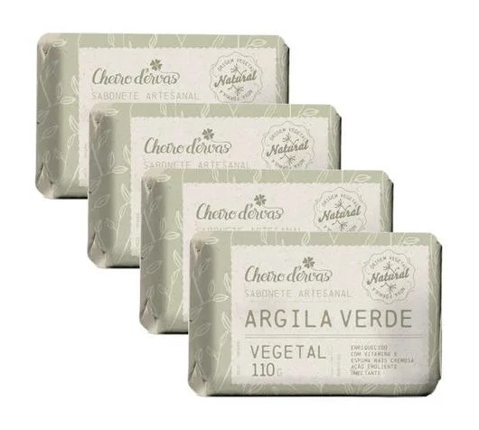 Sabonete de Argila 4 X 110g - Cheiro de Ervas