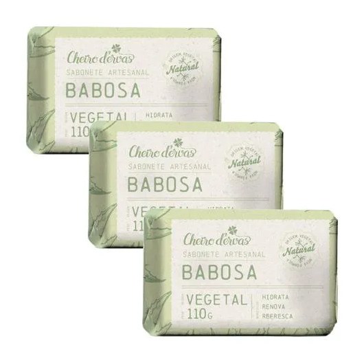 Sabonete de Babosa 3 X 110g Cheiro de Ervas