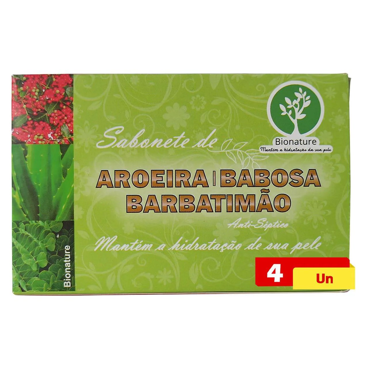 Sabonete de Aroeira Babosa e Barbatimão 4 X 110g Bionature