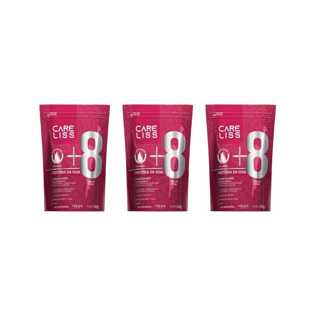Po Descolorante Care Liss Proteina da Soja 300g - Kit C / 3un
