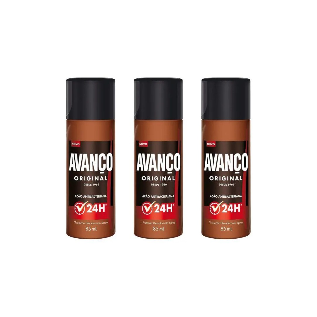 Desodorante Spray Avanço 85ml Original - Kit C / 3un