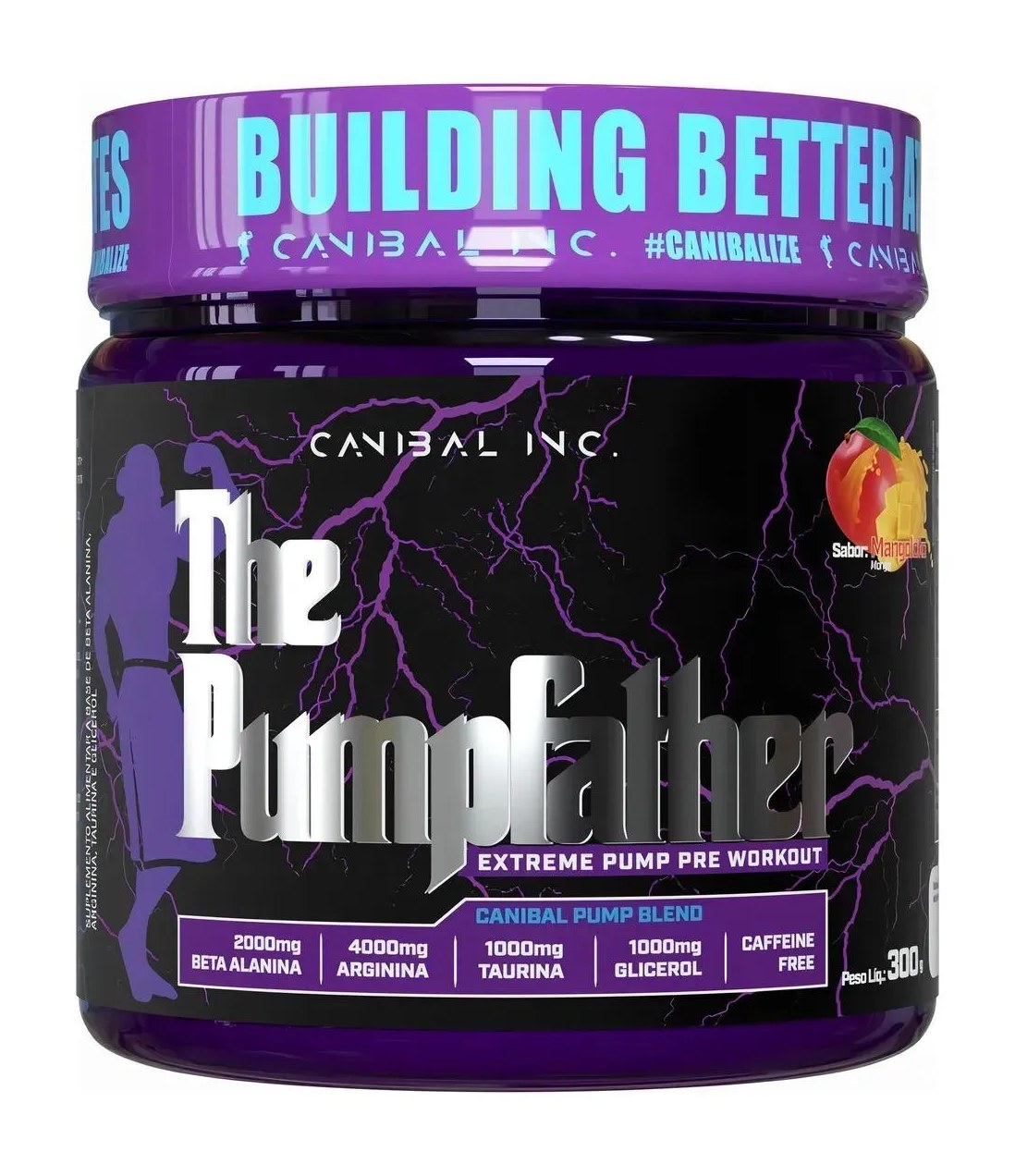 The Pump Father Pré sem Cafeína Sabor Manga 300g Canibal
