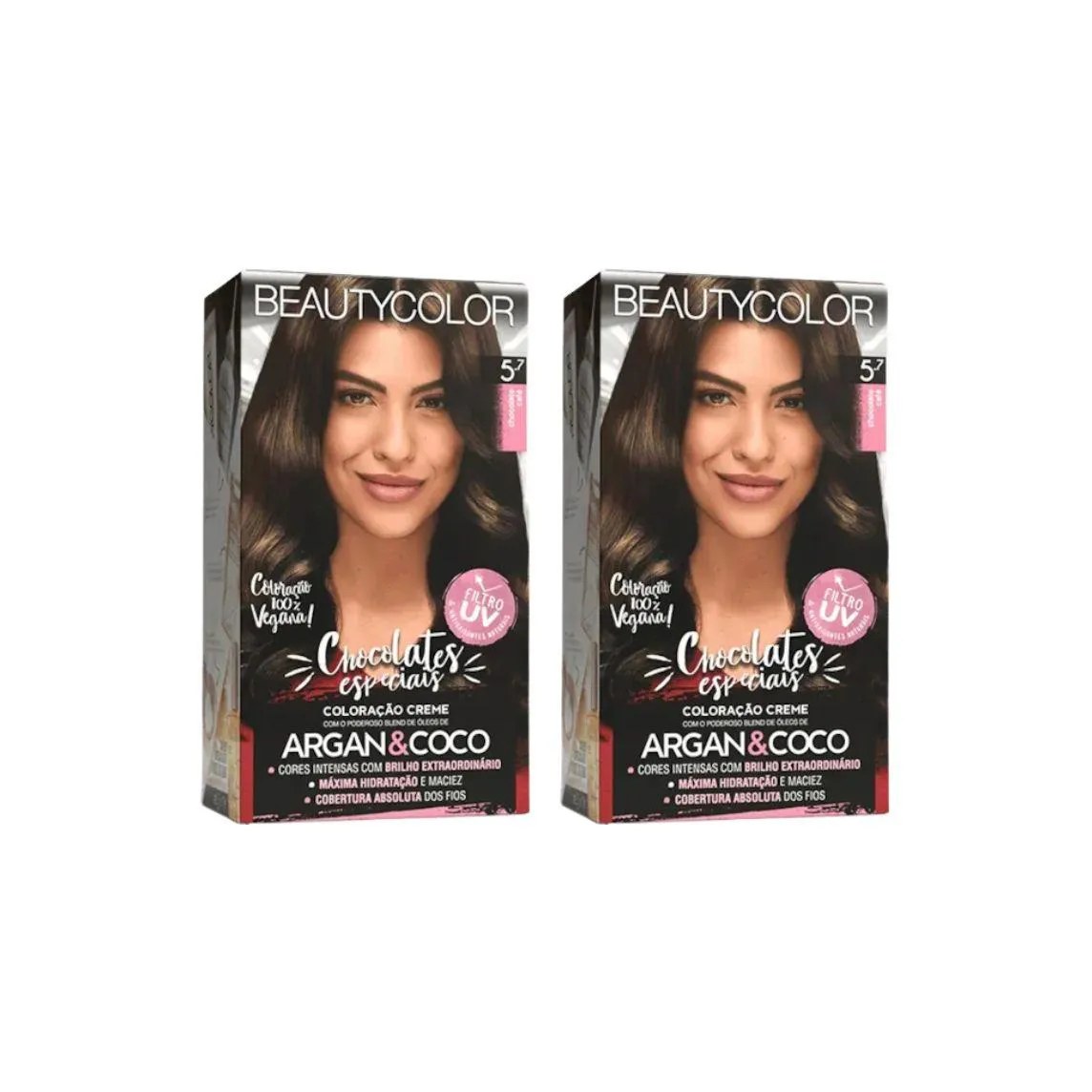Coloraçao Beauty Color 5.7 Chocolate Cafe - Kit C / 2un