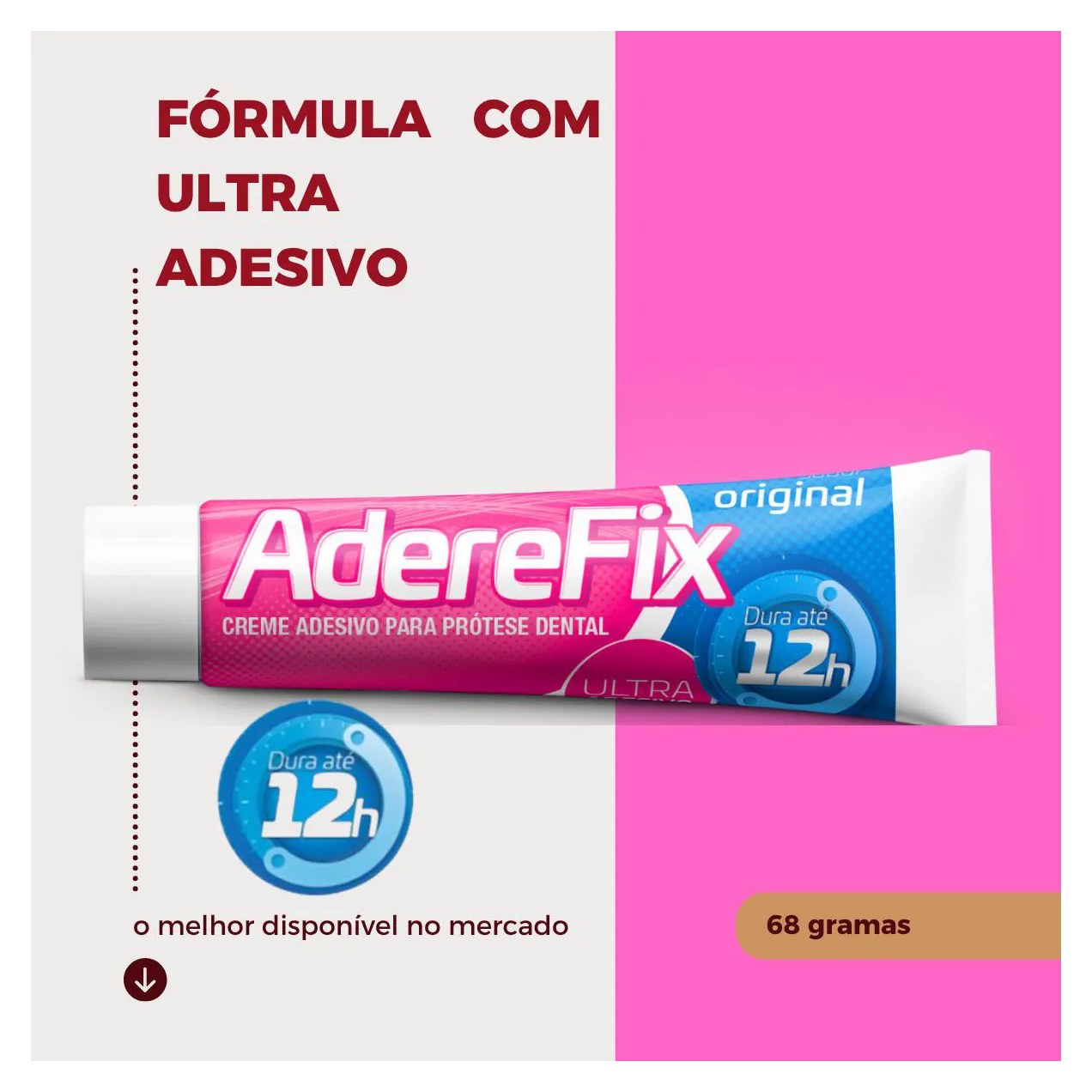 Aderefix Creme Fixador de Protese Dentaria Original 68g(para Dentadura)