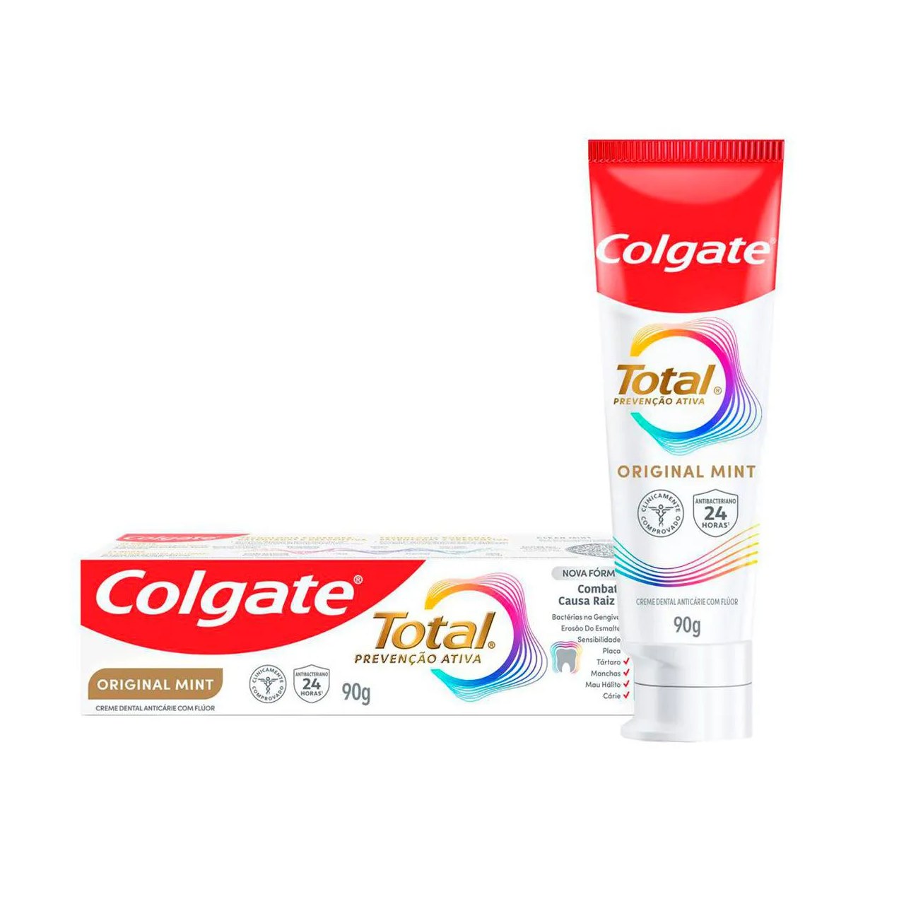Creme Dental Colgate Total Prevenção Ativa Original Mint 90g