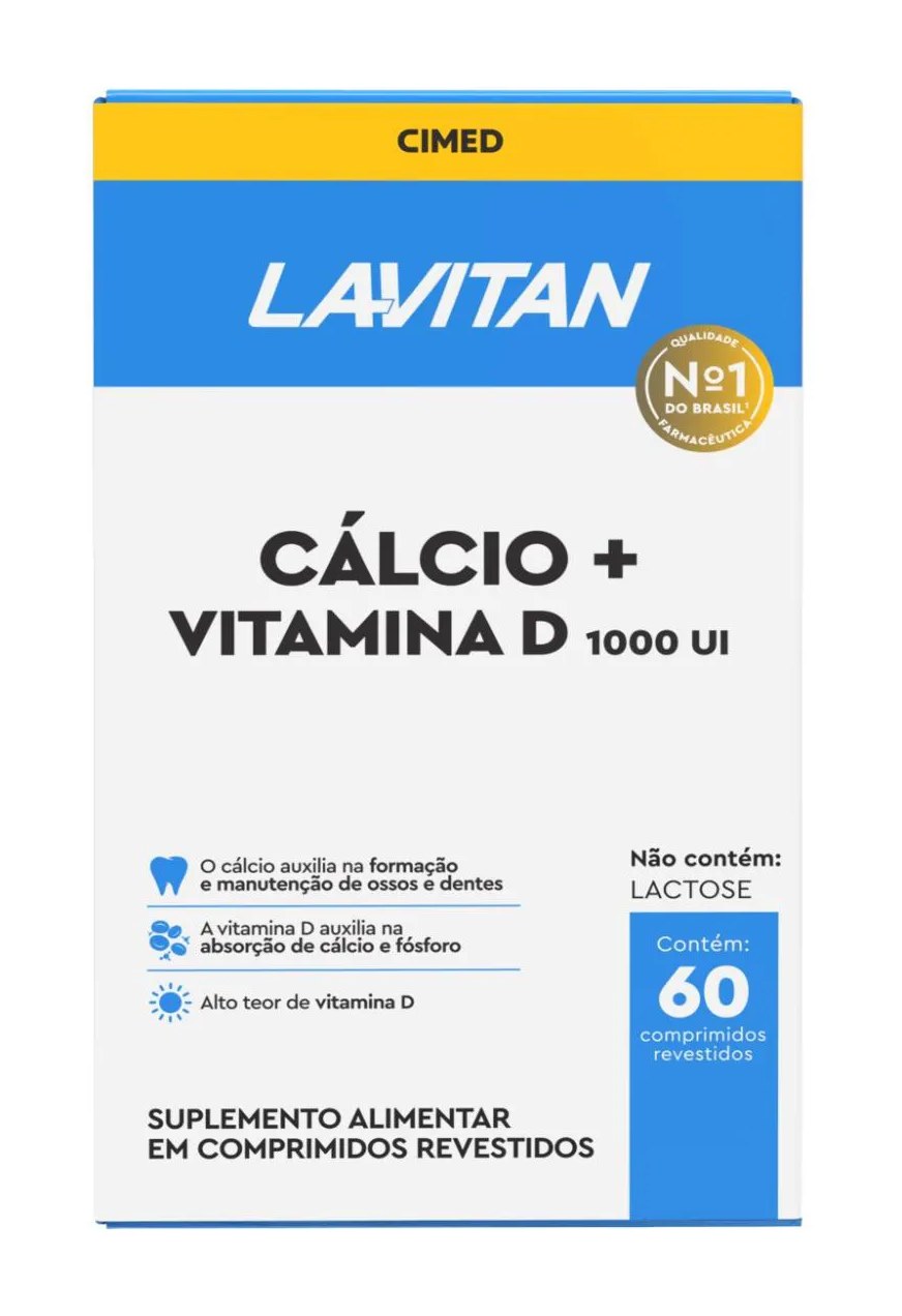 Lavitan Cálcio + Vitamina D 1.000 UI com 60cpr - Cimed
