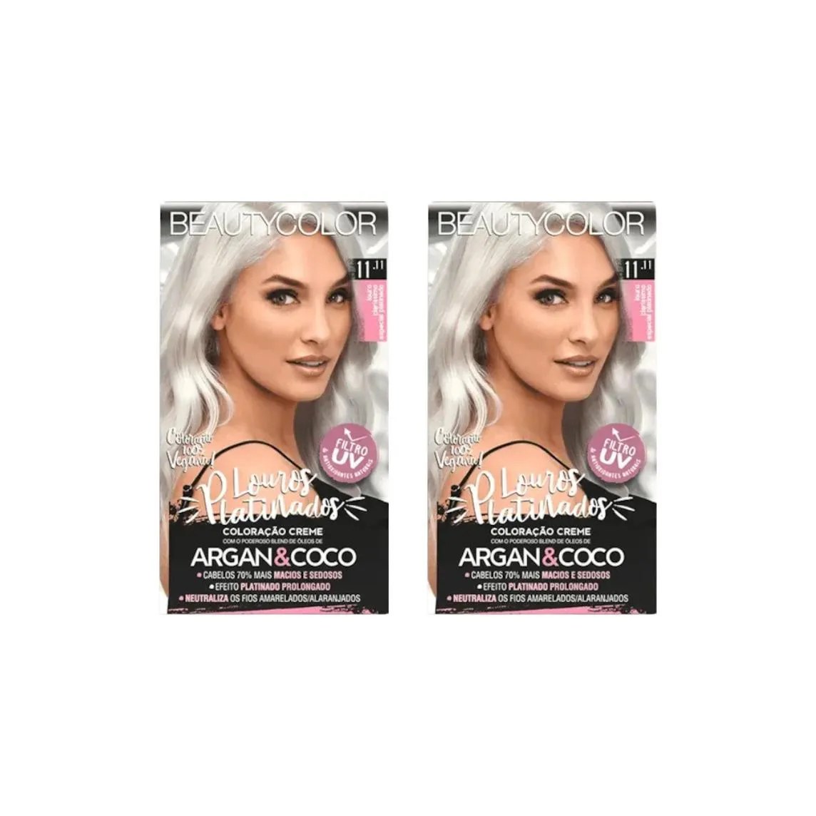 Coloraçao Beauty Color 11.11 Louro Claro Especial Plat - 2un
