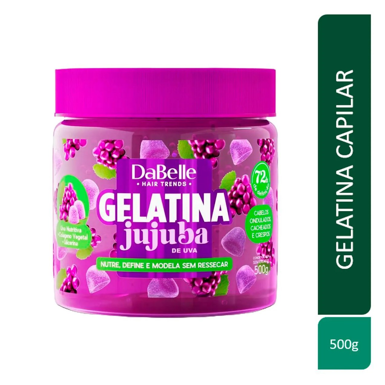 Gelatina Capilar DaBelle Jujuba de Uva 500g