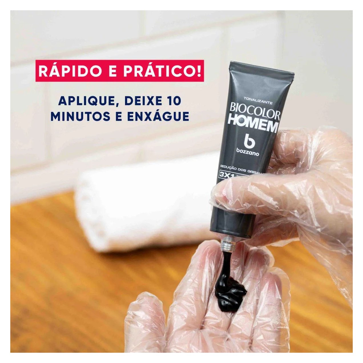 Tonalizante de Cabelo Biocolor Homem Bozzano - Redução dos Grisalhos
