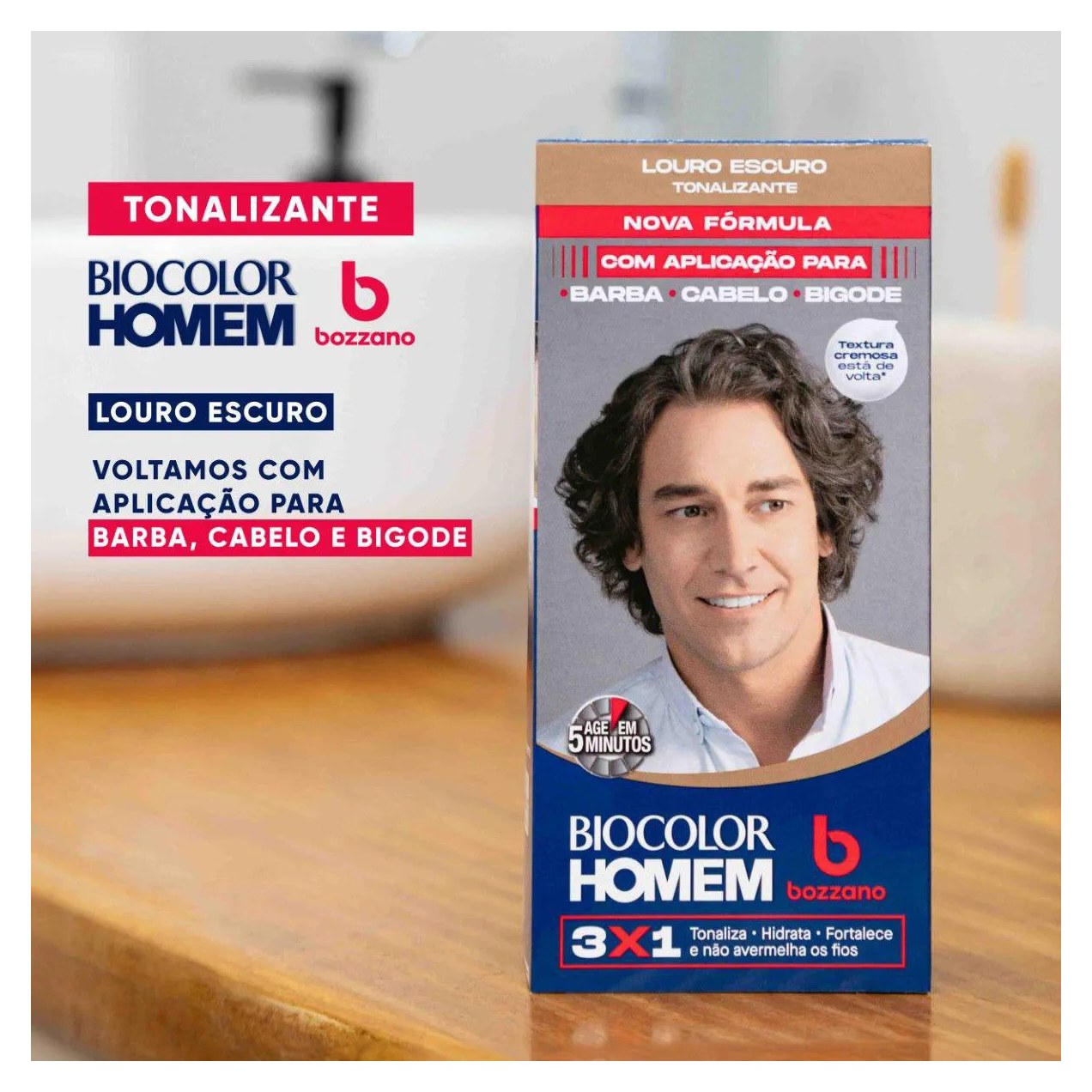 Tonalizante de Cabelo Biocolor Homem Bozzano - Louro Escuro