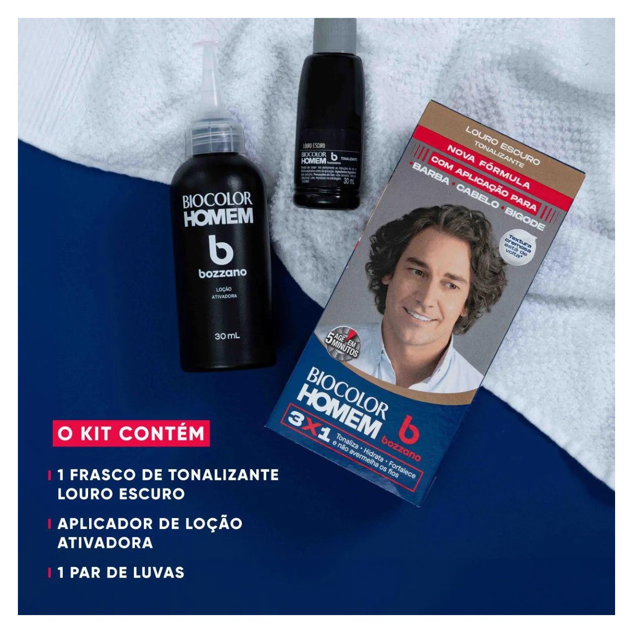 Tonalizante de Cabelo Biocolor Homem Bozzano - Louro Escuro