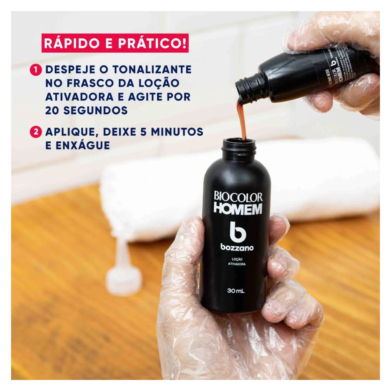 Tonalizante de Cabelo Biocolor Homem Bozzano - Castanho Médio