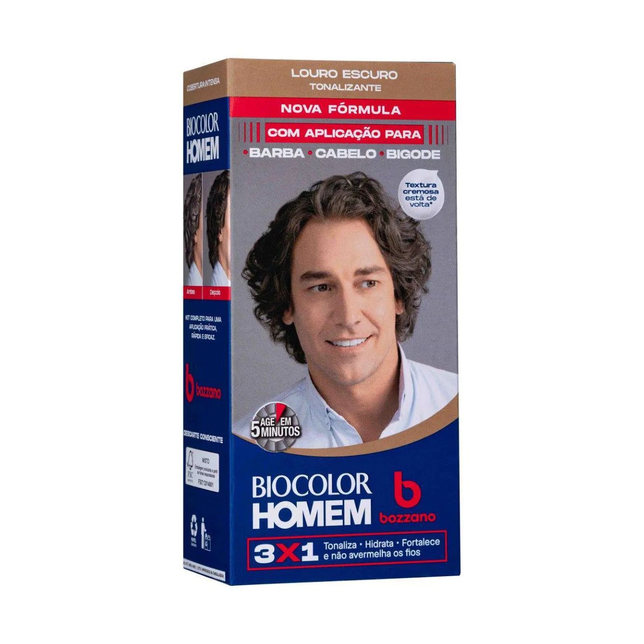 Tonalizante de Cabelo Biocolor Homem Bozzano - Louro Escuro