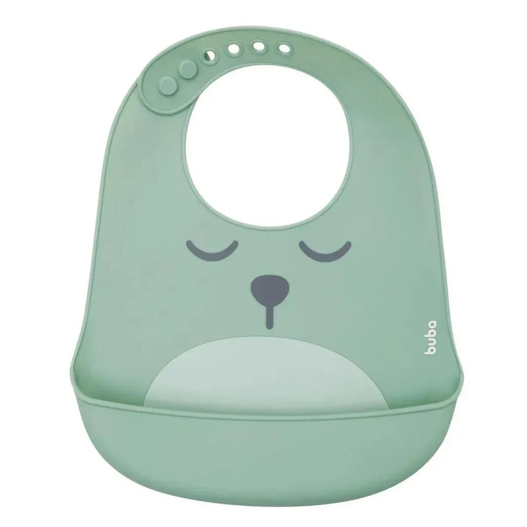 Babador Silicone Pega Migalhas Gumy Verde +3 Meses Buba