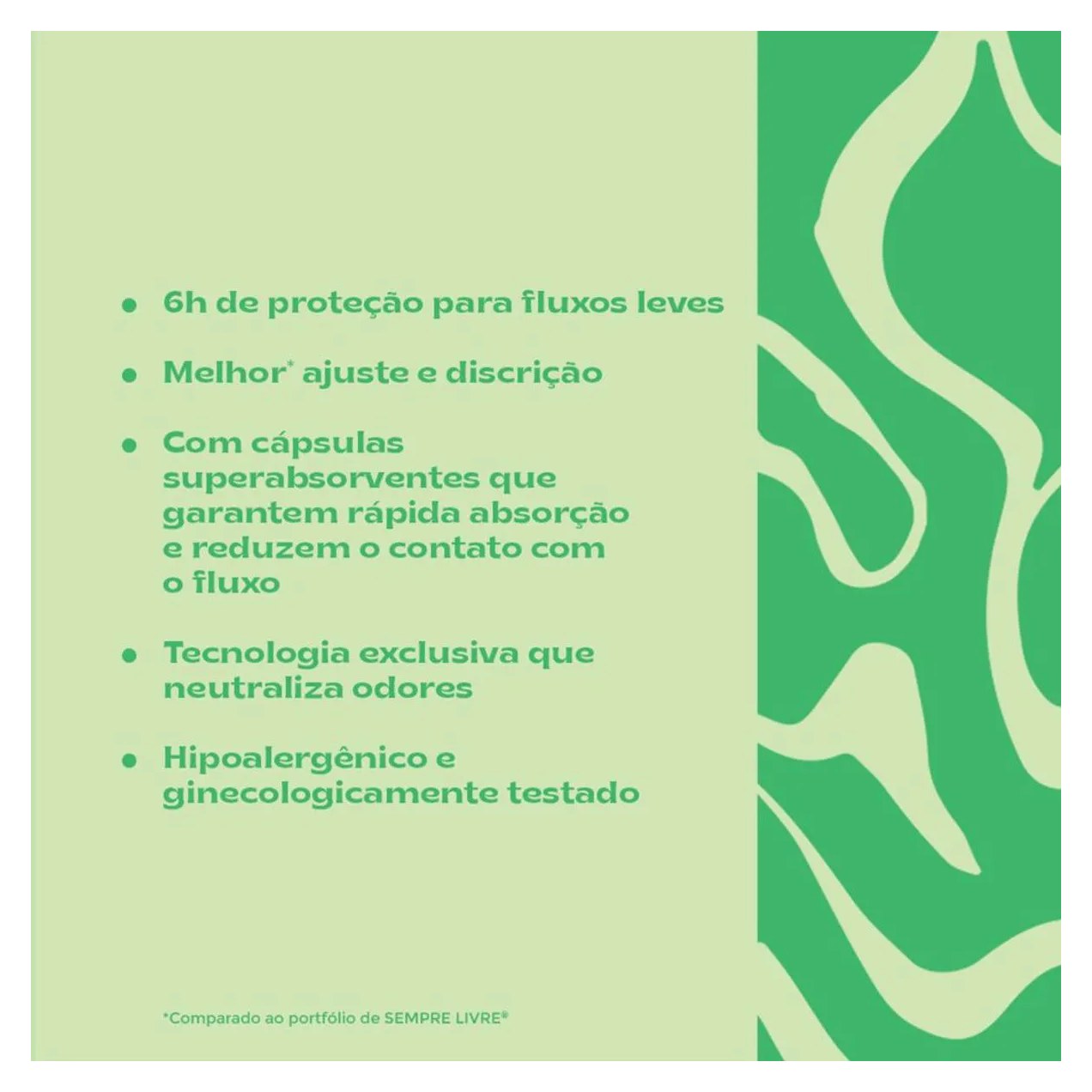 Absorvente Sempre Livre Adapt Cobertura Suave Sem Abas com 8 unidades