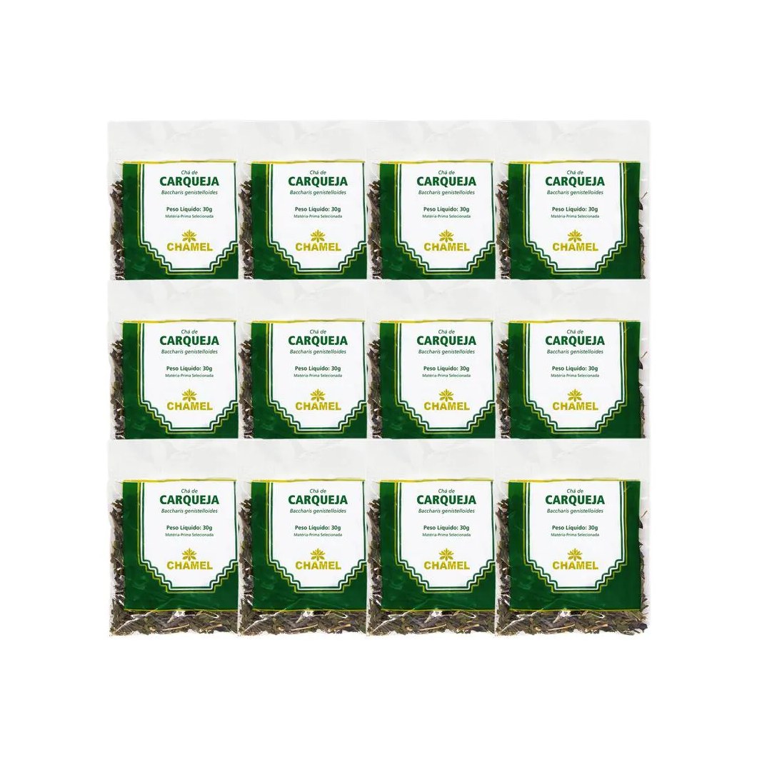 Kit 12X Chá Pacote Carqueja Folhas 30G - Chamel