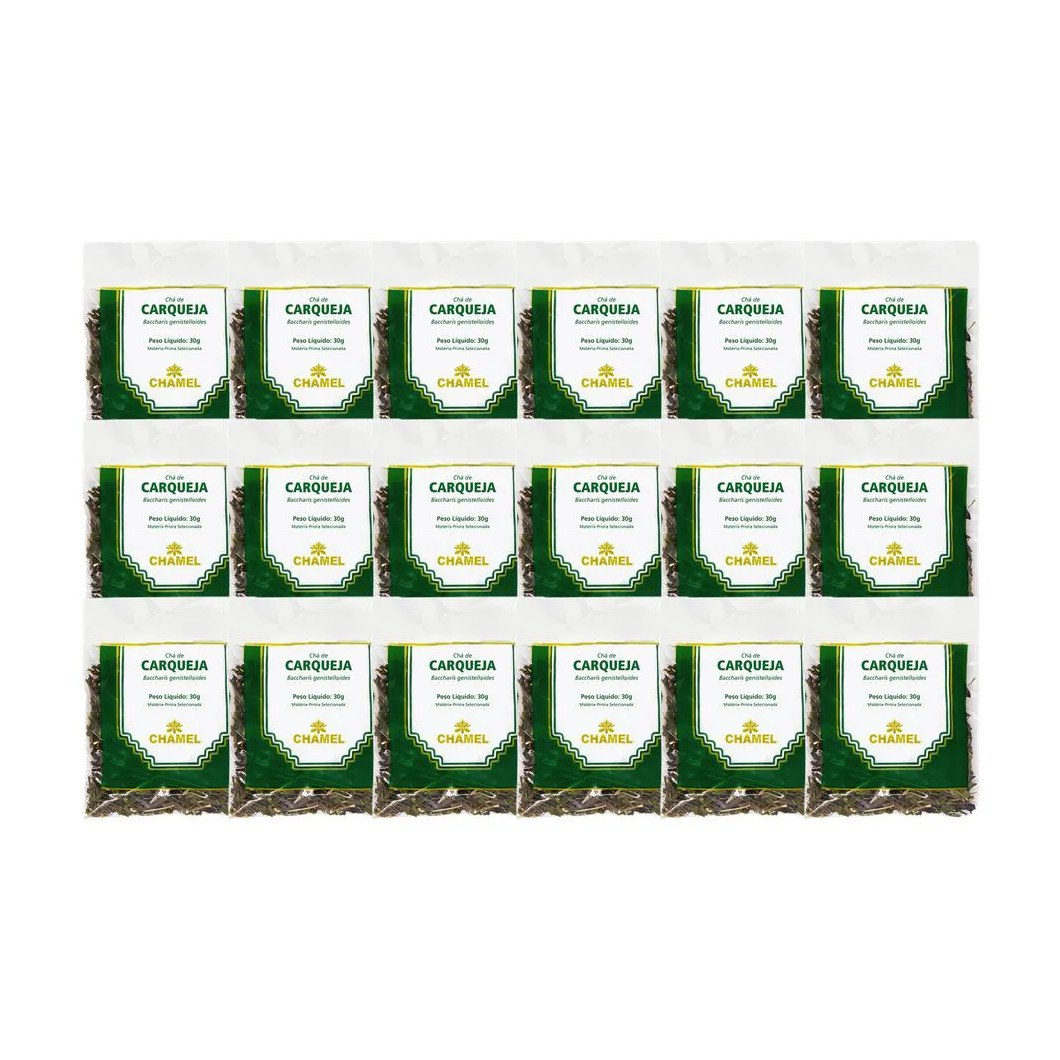 Kit 18X Chá Pacote Carqueja Folhas 30G - Chamel