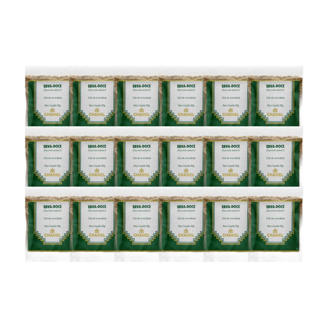 Kit 18X Chá Pacote Erva Doce 50G - Chamel