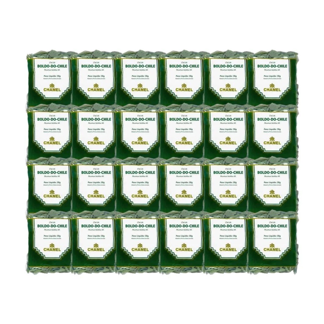 Kit 24X Chá Pacote Boldo Do Chile Folhas 30G - Chamel