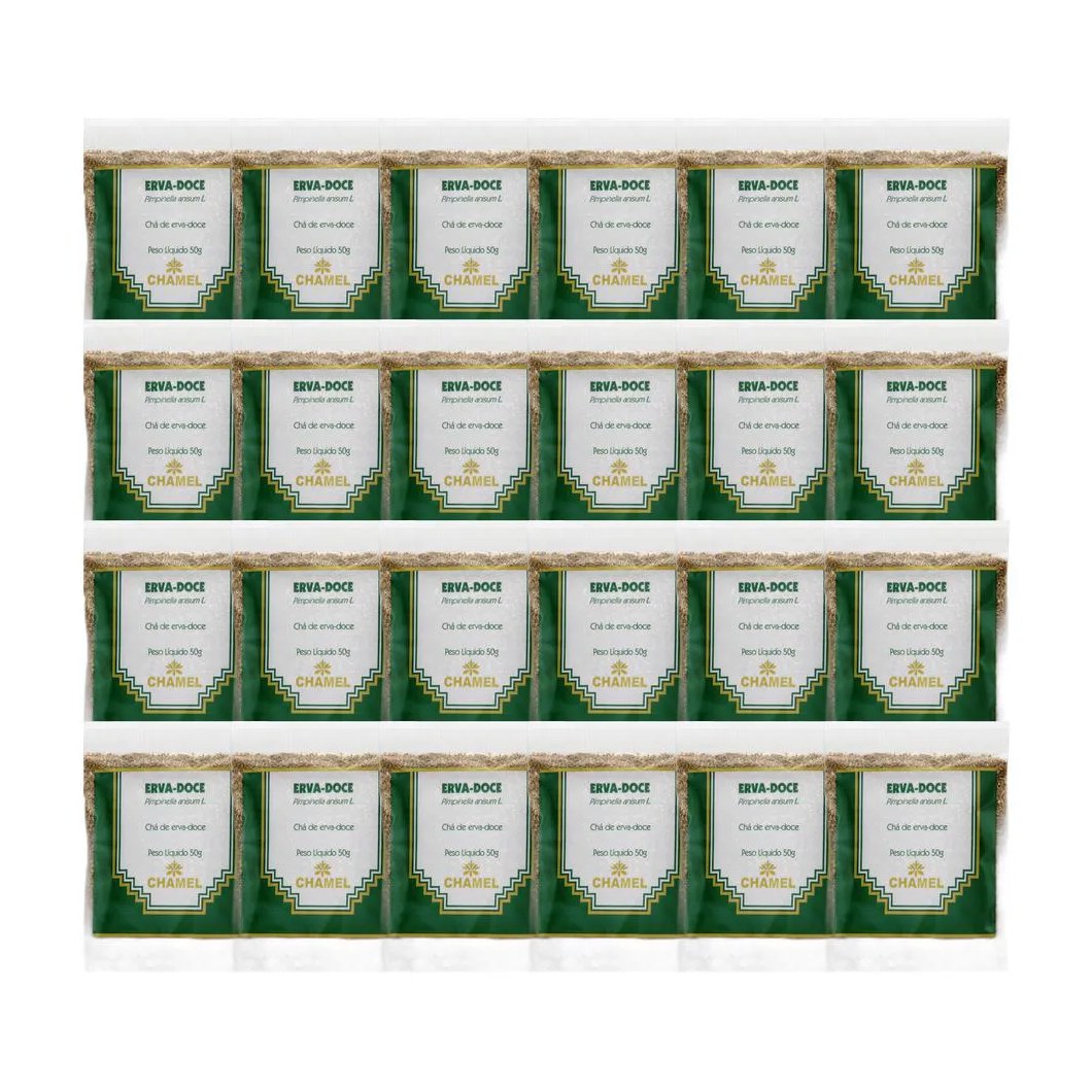 Kit 24X Chá Pacote Erva Doce 50G - Chamel