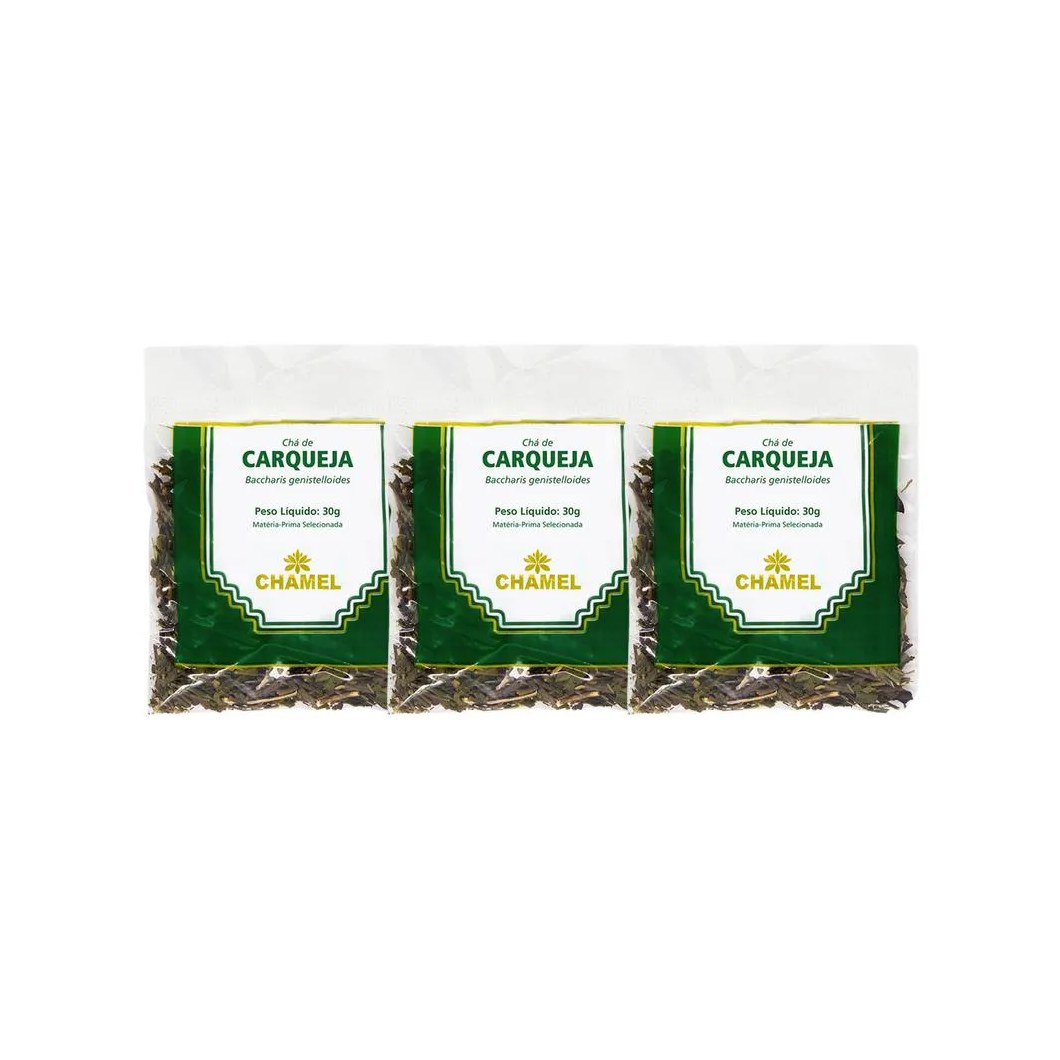 Kit 3X Chá Pacote Carqueja Folhas 30G - Chamel