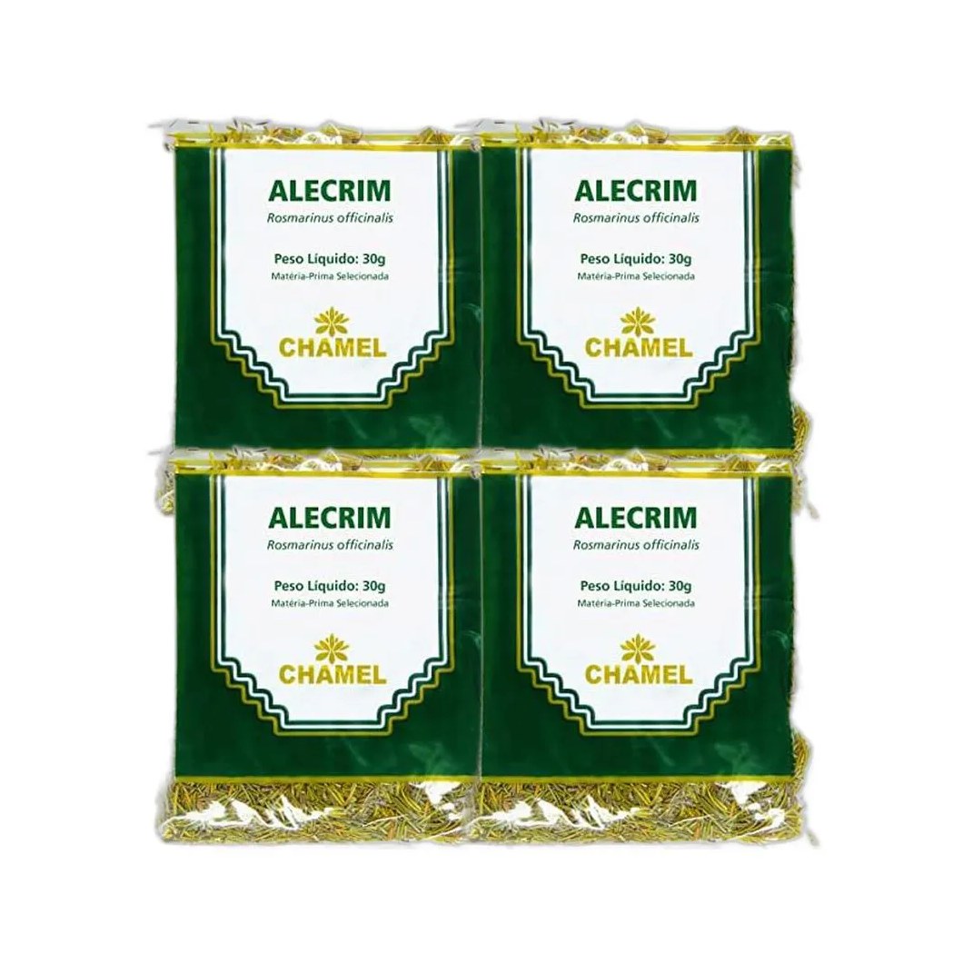 Kit 4X Chá Pacote Alecrim Folhas 30G - Chamel
