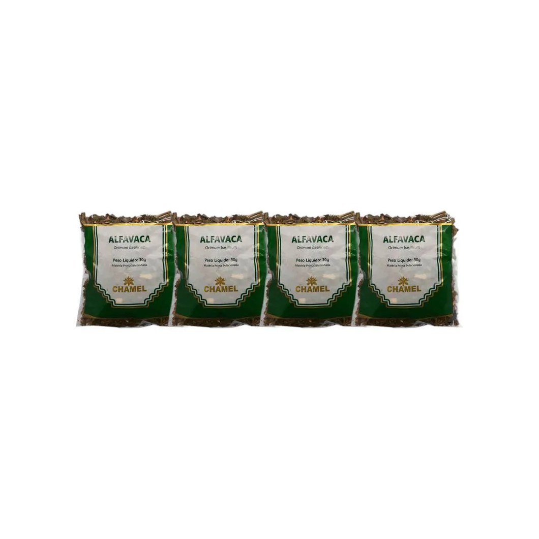 Kit 4X Chá Pacote Alfavaca Mista 30G - Chamel