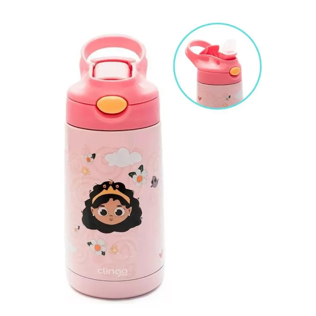 Garrafinha Térmica Bico Silicone 350Ml +12M Princesas Clingo