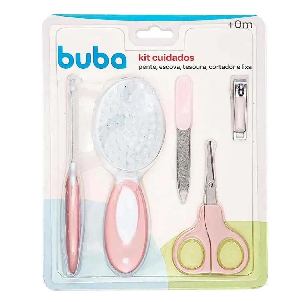 Kit Cuidados De Higiene Para Bebê Rosa Buba