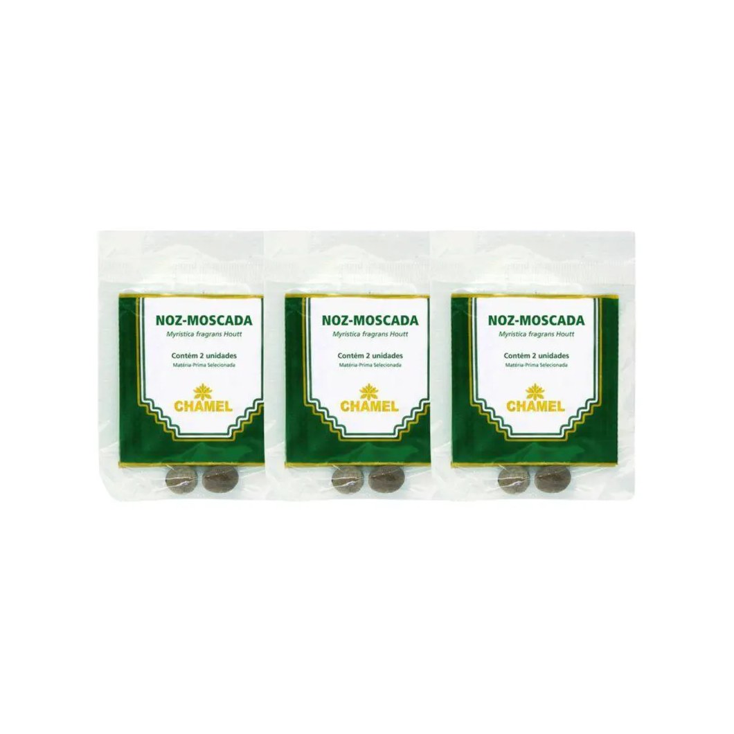 Kit 3X Pacote Noz Moscada Bola 2 Un - Chamel