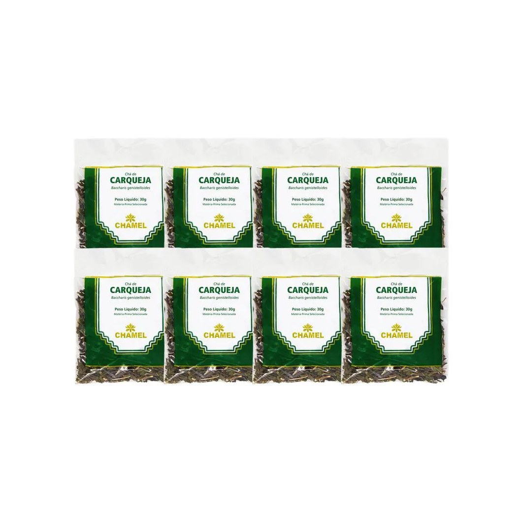 Kit 8X Chá Pacote Carqueja Folhas 30G - Chamel