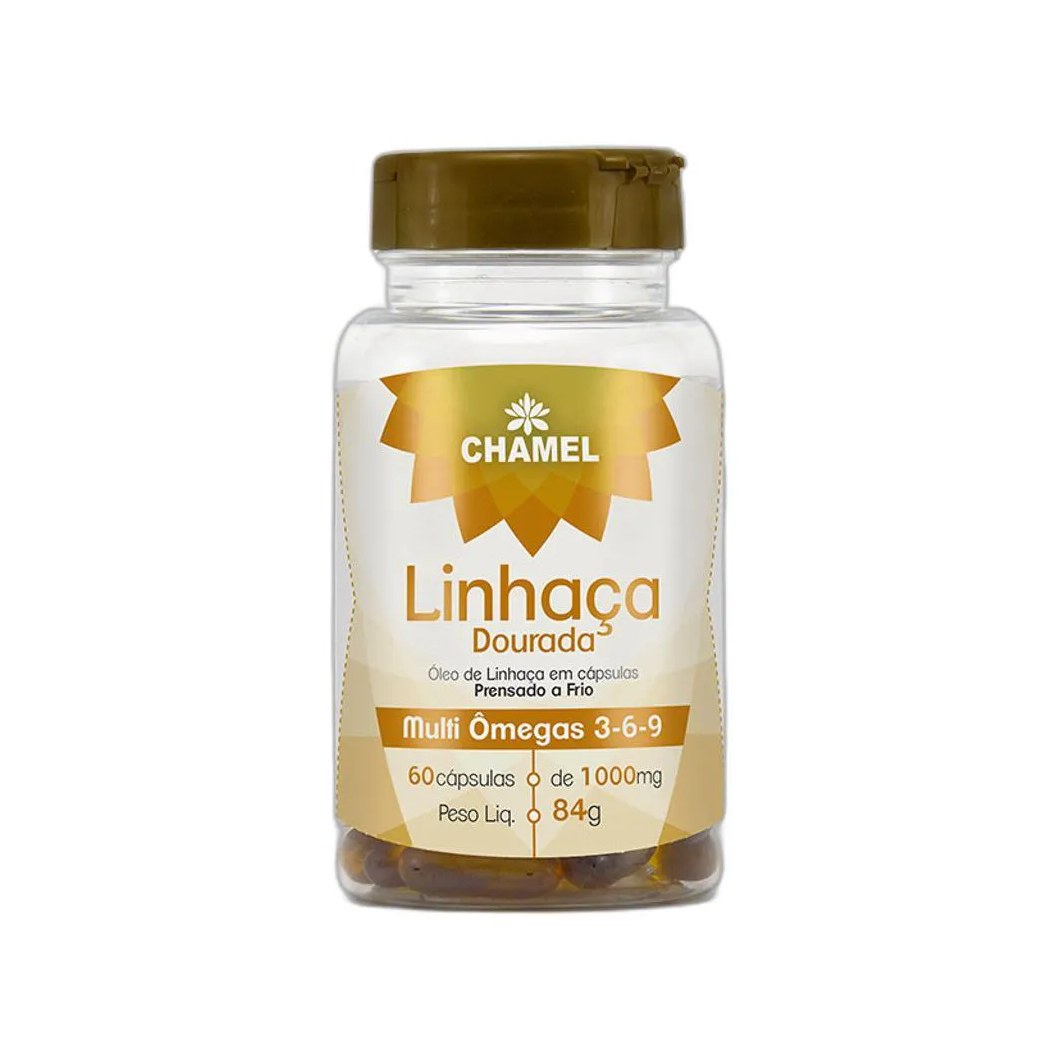 Vitamina Linhaça Dourada 1G 60 Cps - Chamel