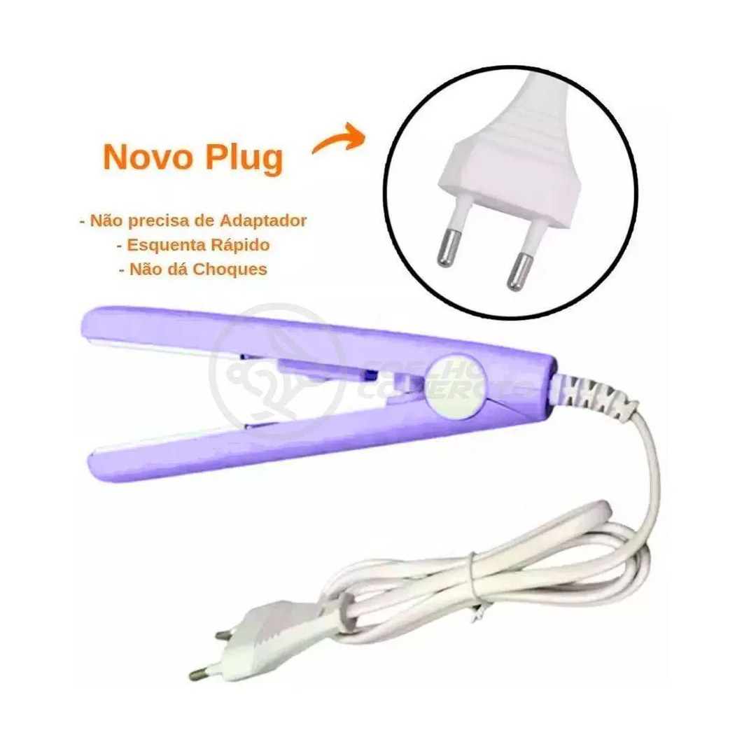 Mini Chapinha Prancha 17Cm Bivolt 110|220V Profissional Roxo