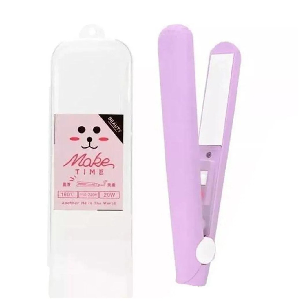 Mini Chapinha Prancha Viagem Cabelo 17Cm Bivolt 110/220V