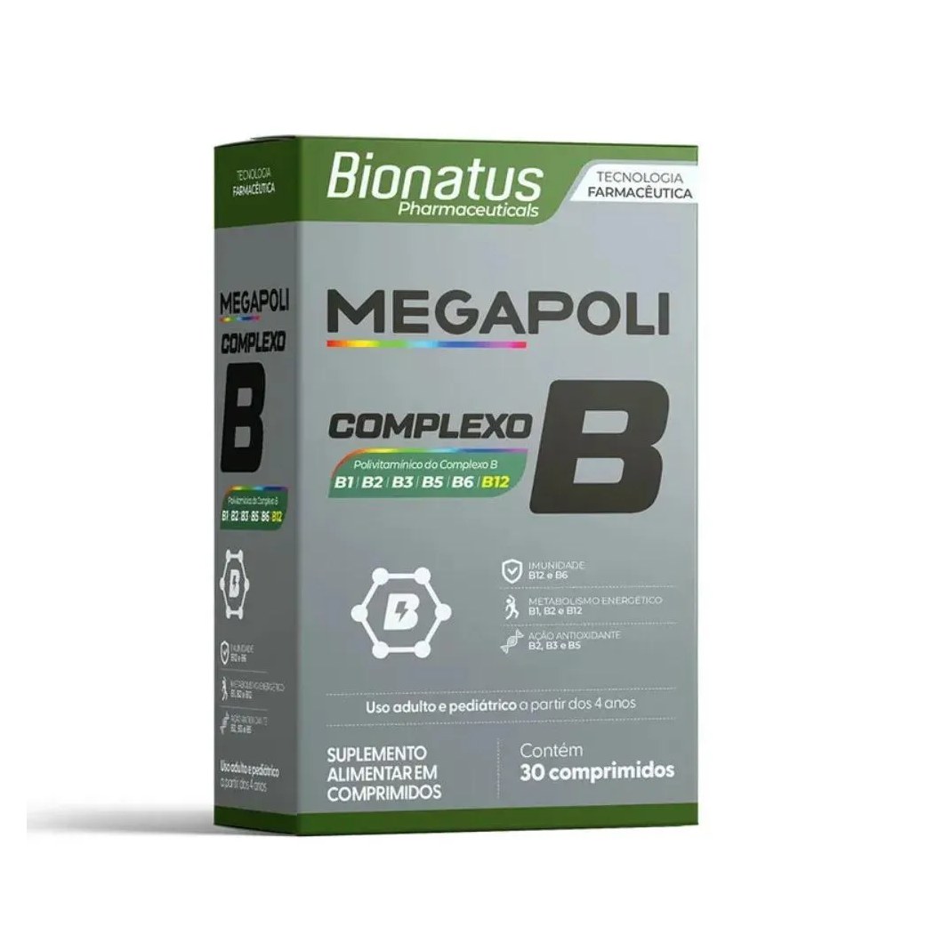 Megapoli Suplemento Alimentar Complexo B 30Cpr Bionatus
