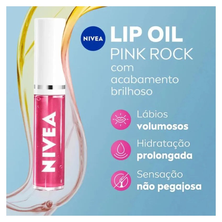 Hidratante Labial Lip Oil Nivea Pink Rock 5,5Ml