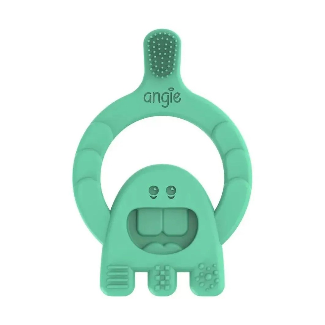 Mordedor com Cerdas Dental Baby +4M Verde Angie
