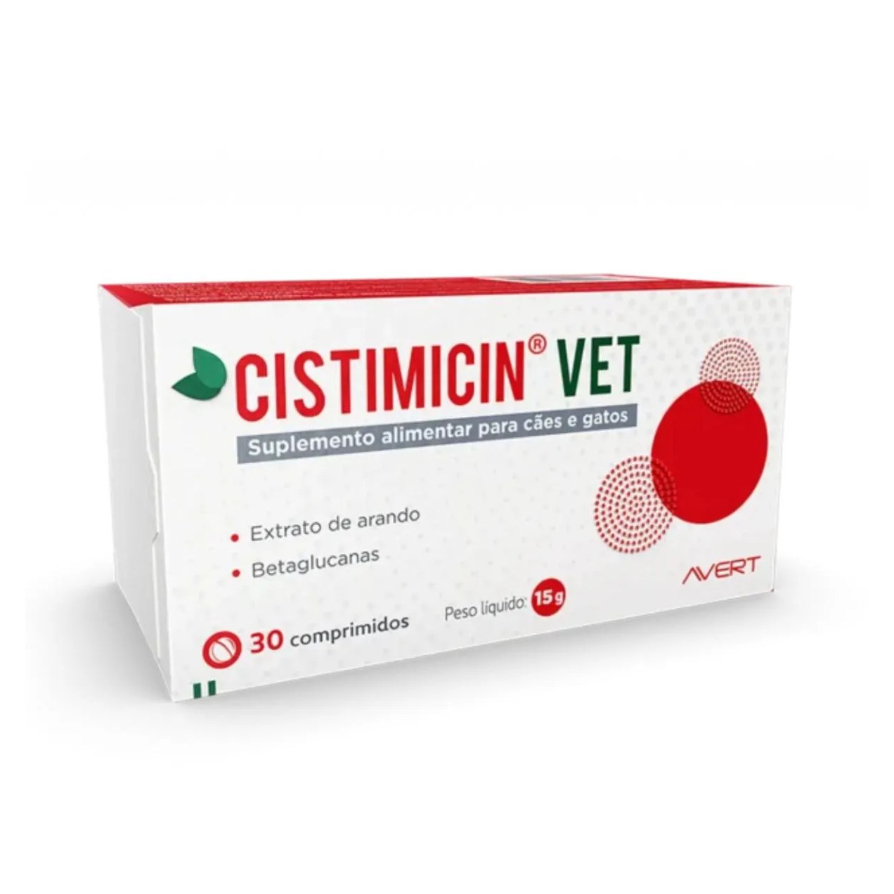 Suplemento Alimentar Cistimicin Vet 30 Comprimidos para Cães e Gatos