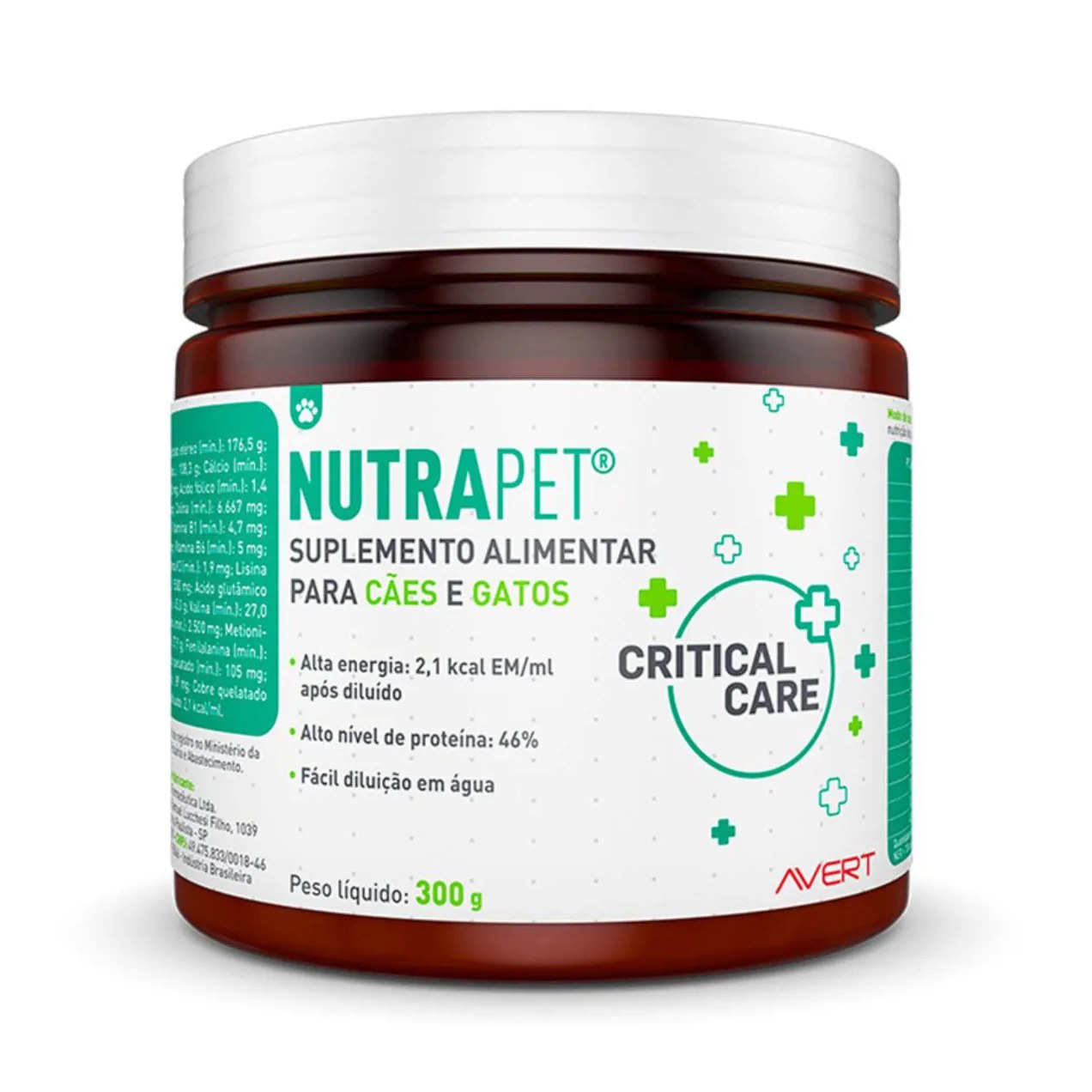 Suplemento Alimentar Nutrapet em Pó 300Gr para Cães e Gatos