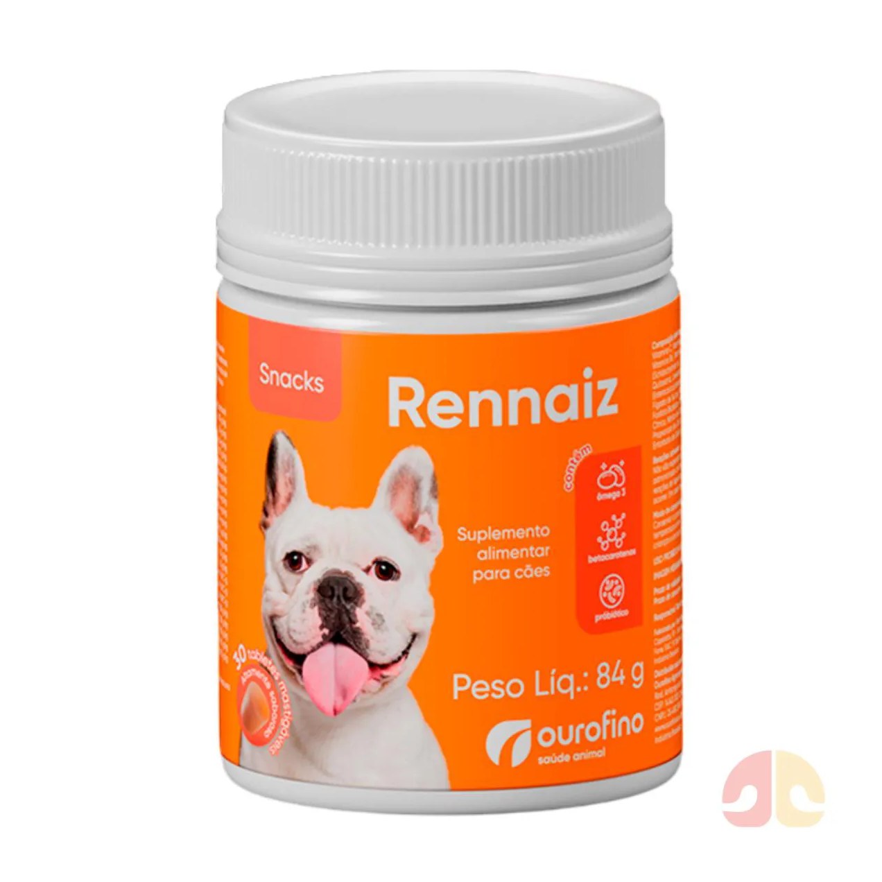Suplemento Alimentar Rennaiz Snacks Ourofino para Cães com 30 Tabletes