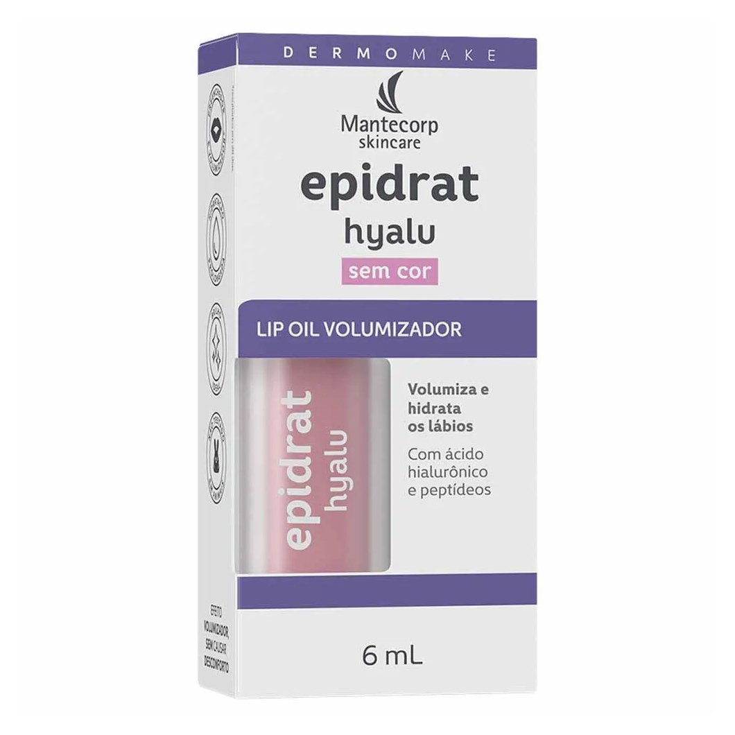Hidratante Labial Volumizador Mantecorp Skincare Epidrat Hyalu Lip Oil Fps30 6Ml Incolor