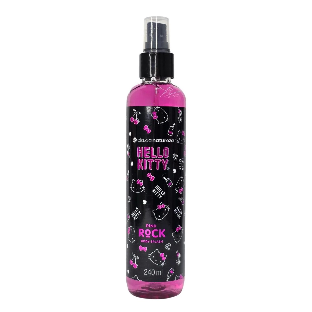 Body Splash Pink Rock Hello Kitty Vegano Cia. da Natureza 240Ml