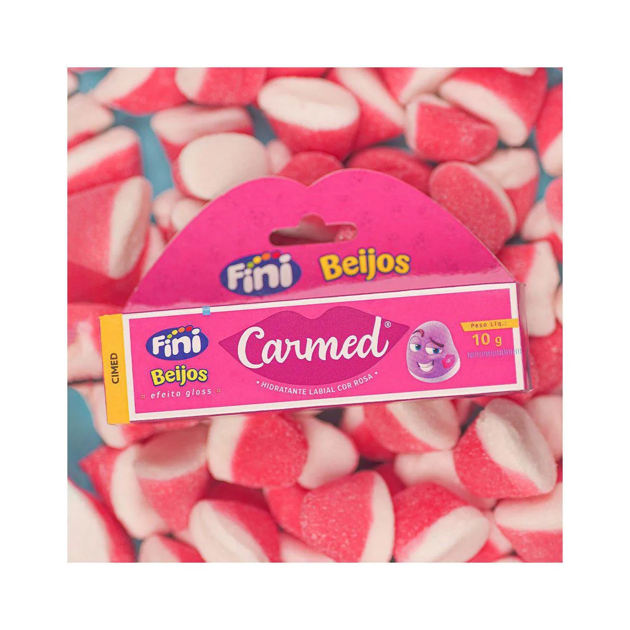 Hidratante Labial Carmed Fini Beijos com Cor Efeito Gloss 10g
